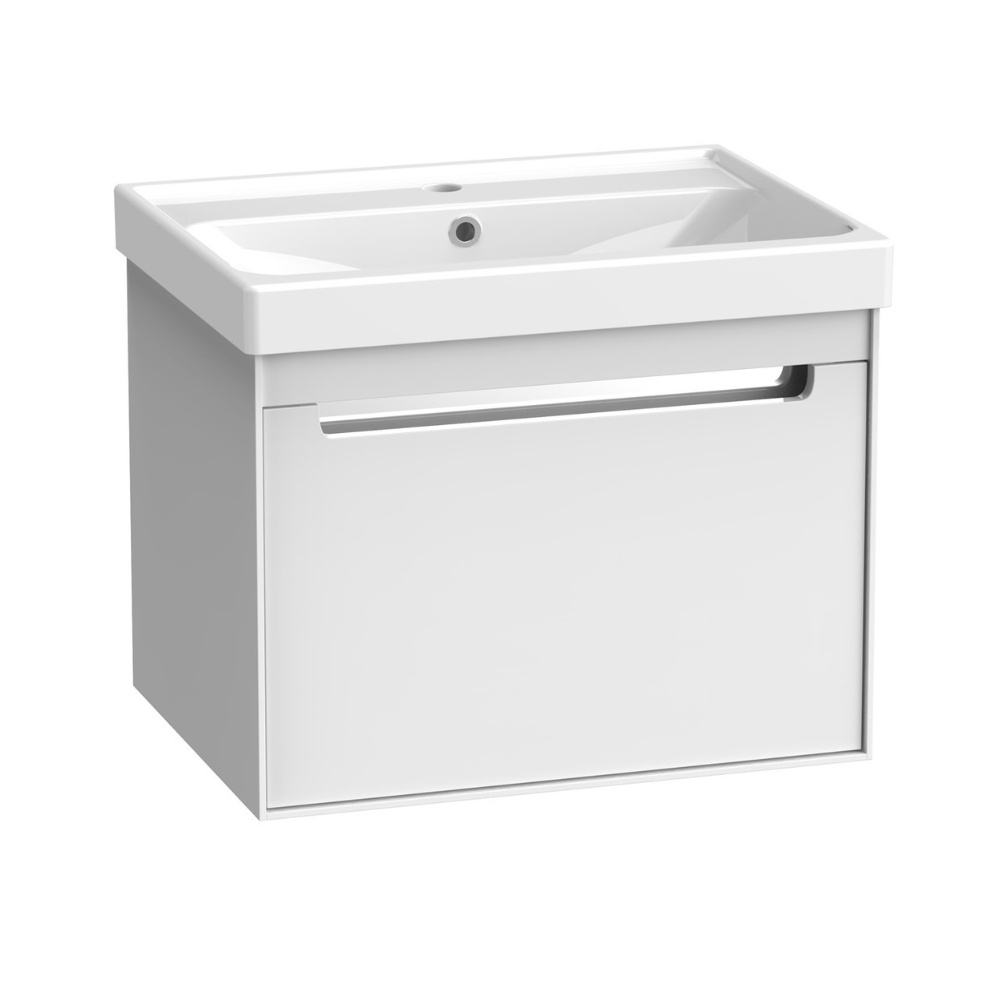 Cut out image of the Tavistock Acumen 600mm Gloss White Wall-Hung Vanity Unit & Basin